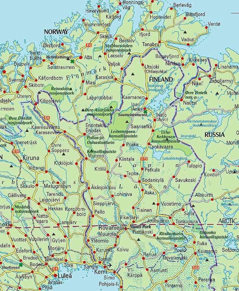 Kart Finlandiya hiking