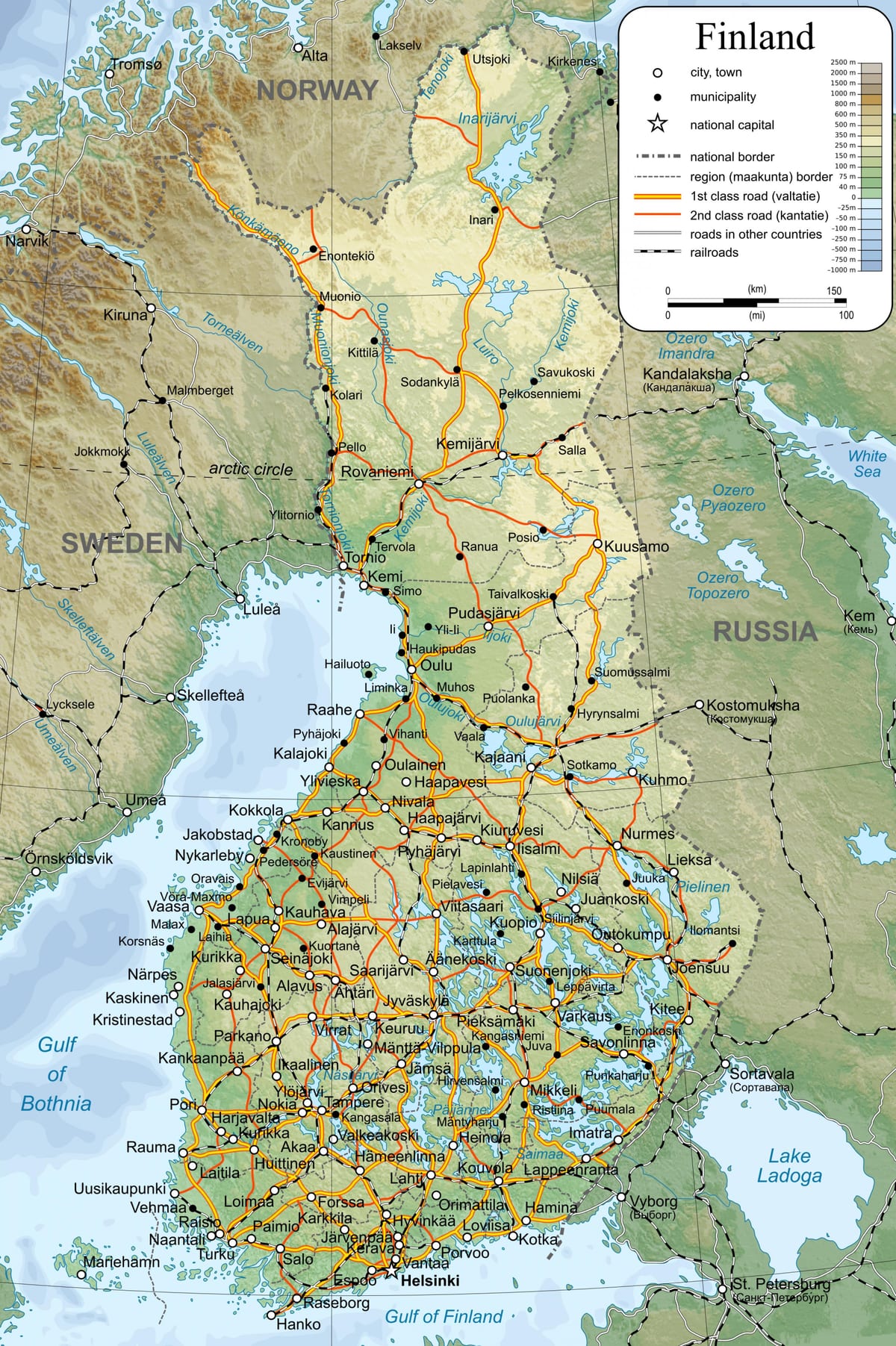 Finlandiya dünya xəritəsində