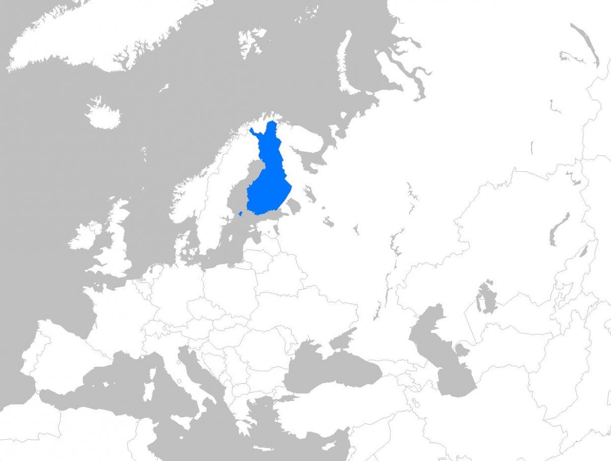 Finlandiya xəritədə Avropa