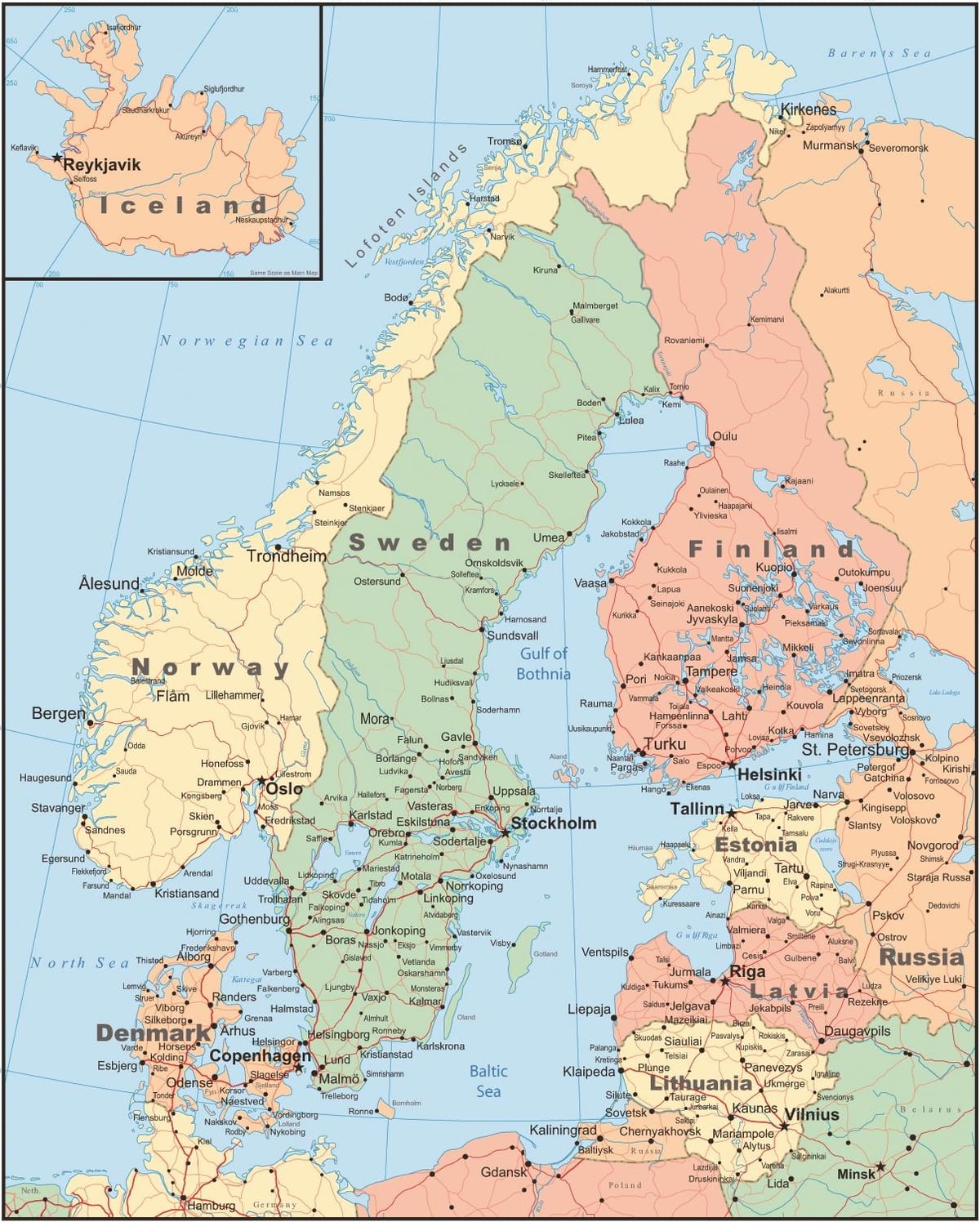 Kart Finlandiya və qonşu ölkələr