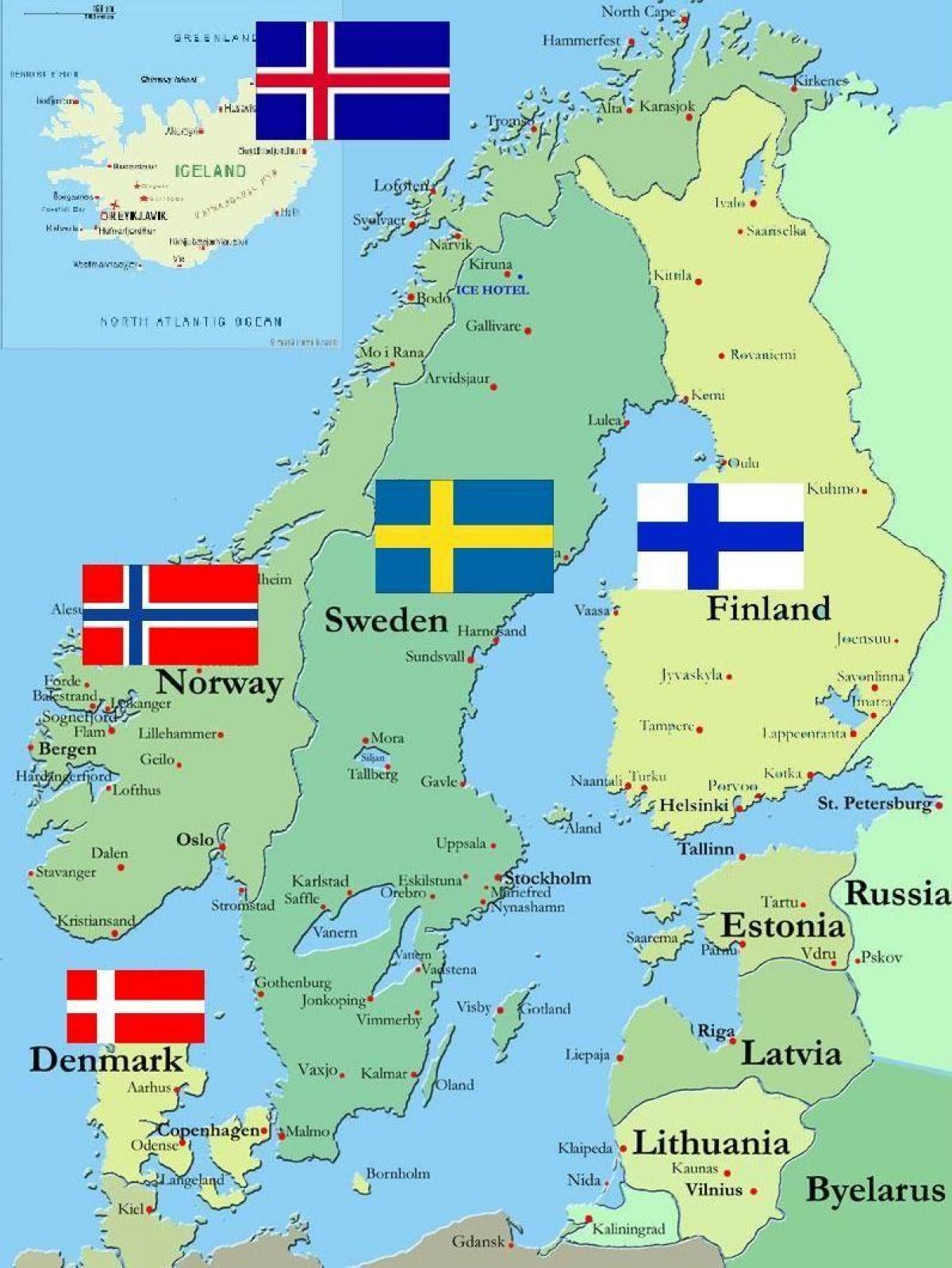 Finlandiya dünya xəritəsində