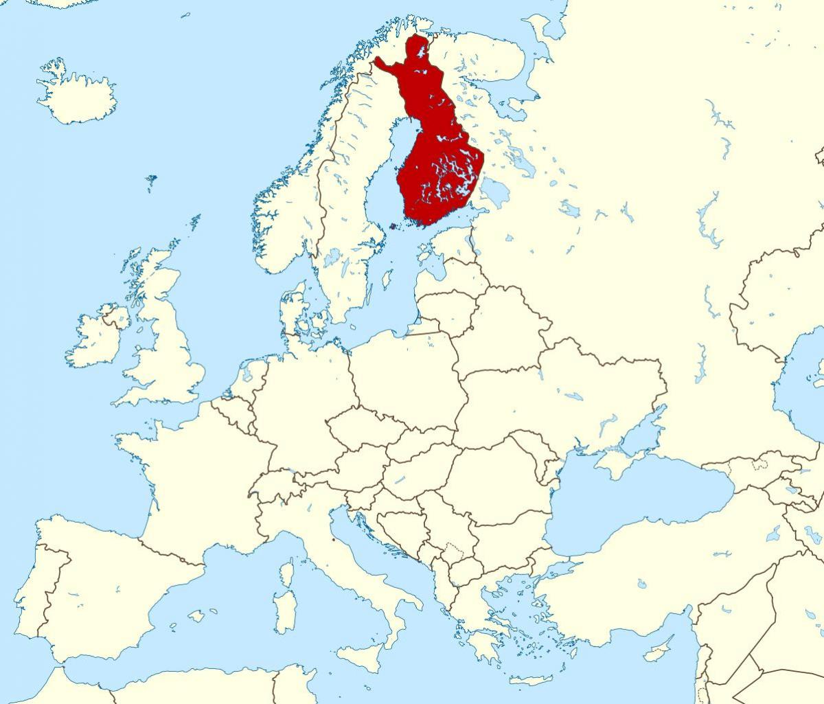 dünyanın xəritəsi gösteren Finlandiya