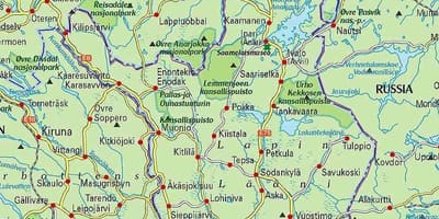 Kart Finlandiya hiking