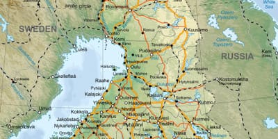 Finlandiya dünya xəritəsində