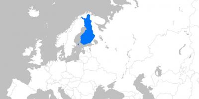 Finlandiya xəritədə Avropa