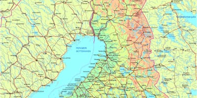 Kart Finlandiya yollar
