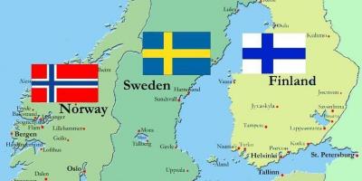 Finlandiya dünya xəritəsində
