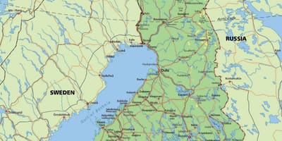 Kart Qütb dairəsi Finlandiya