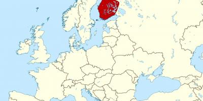 Dünyanın xəritəsi gösteren Finlandiya